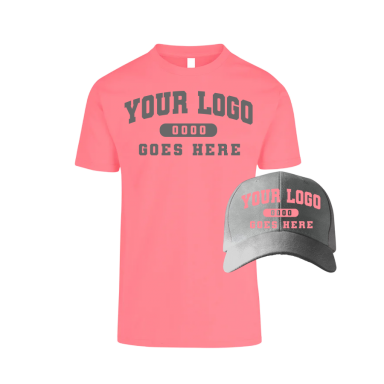 Combo C1201 Grey / Salmon Tee